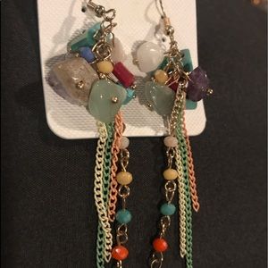 Multi-color beaded earrings